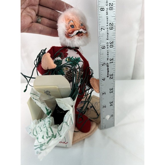 Vtg Annalee 1994 Santa Claus with Box of Tangled Lights #5241 - Lights Up NWT 8” - Picture 5 of 10